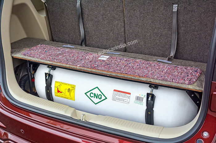 What are the pros and cons of CNG over petrol? CNG tank Ertiga